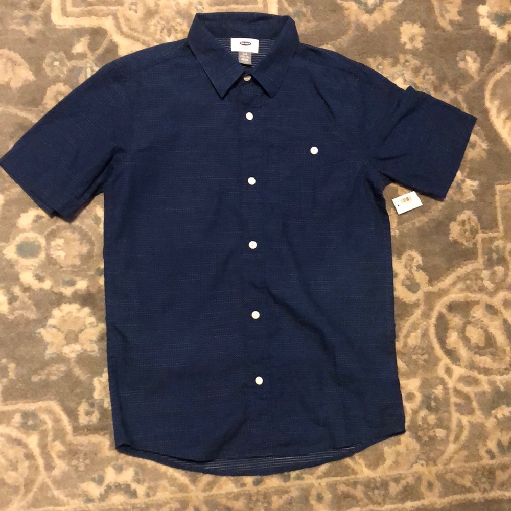 Boys blue button up